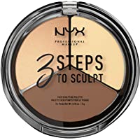 Los mejores  - NYX Professional Makeup Paleta de Contouring &amp- Iluminador 3 Steps to Sculpt Face Sculpting Palette tono 2 Light color…